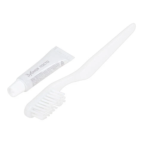 Зубной набор КОМПЛЕКТ 200 шт., HOTEL (зубная щётка + зубная паста 5 г), картон,