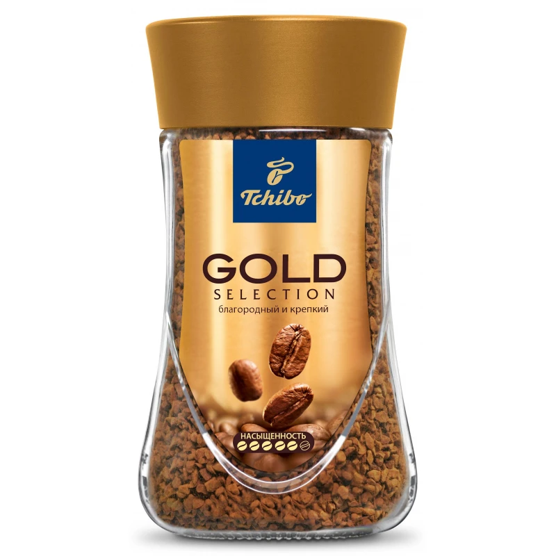 Кофе Tchibo Gold Selection,растворимый,стекло, 190г.