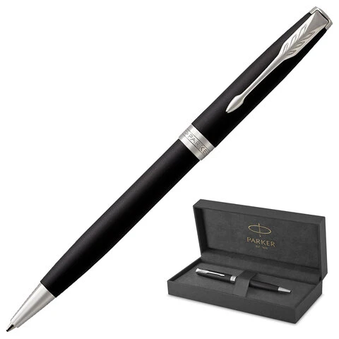 Ручка шариковая PARKER "Sonnet Core Matt Black CT", корпус черный