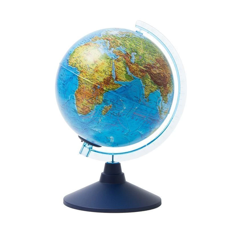 Глобус Земли физический 21 см, с подсветкой