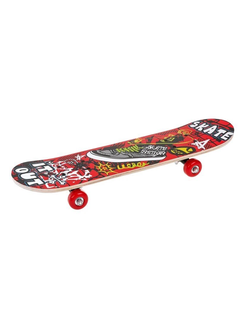 Скейтборд деревянный, PVC колеса без света 60*15 см. макс. нагрузка до 30 кг.,