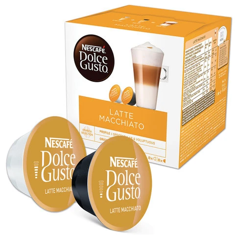 Капсулы для кофемашин NESCAFE Dolce Gusto Latte Macchiato, натуральный кофе 8