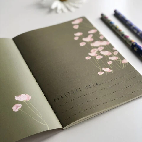 Тетрадь ЕВРО А5 40 л. BRUNO VISCONTI сшивка, клетка, Soft Touch, бежевая бумага