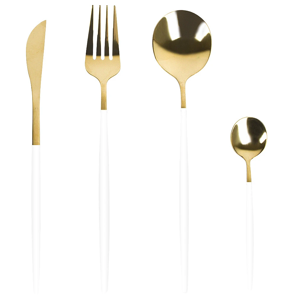 Набор столовых приборов 4 предмета (нож столовый, вилка столовая, ложка