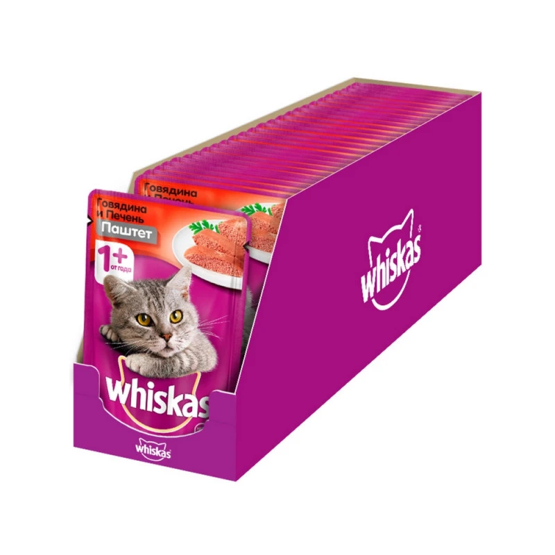 Корм влажный Виск паштет говяд/печень 85г.х24 Корм влажный Виск паштет говяд/печень 85г.х24