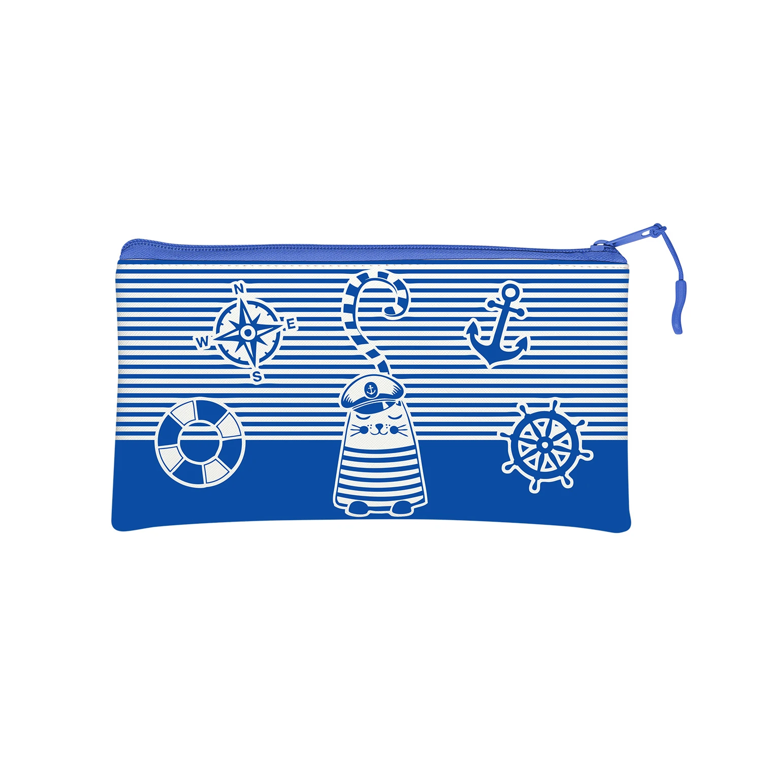 ПАПКА НА МОЛНИИ "КОТ-МОРЯЧОК", Ф.А6. 23 х 12 СМ