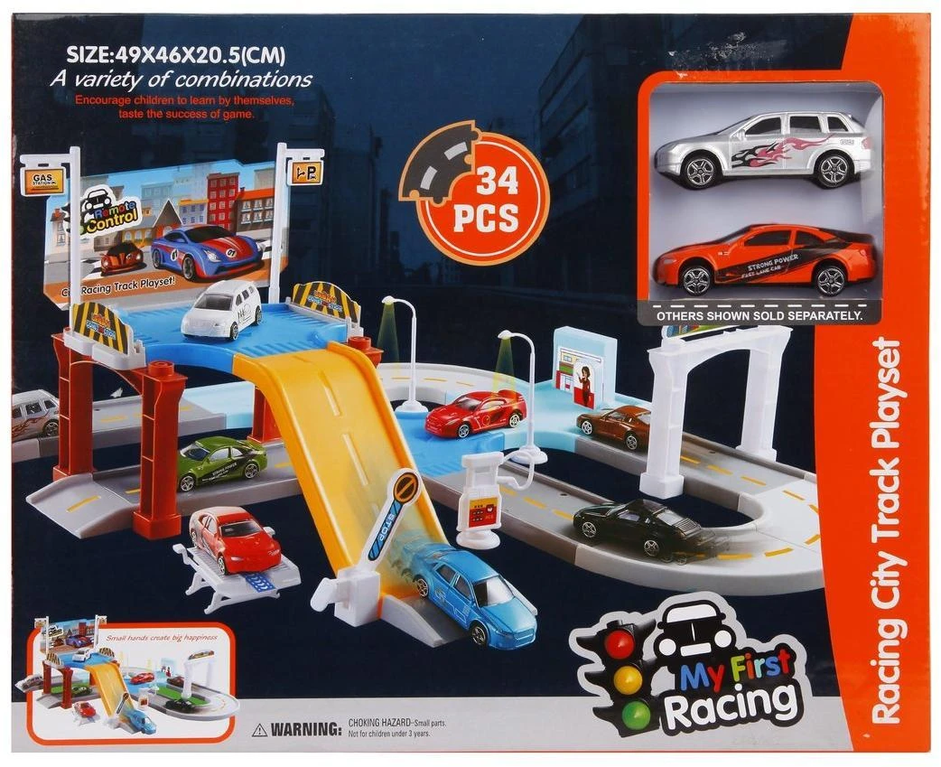 Парковка Город, 2 уровня, машина 2шт., деталей 34шт.