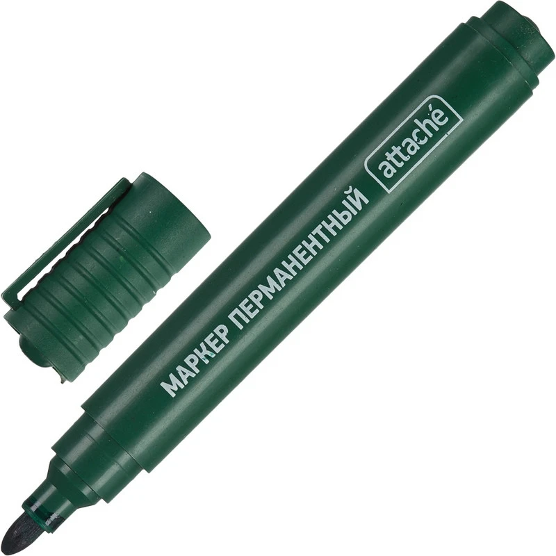 Маркер перманентный универсальный ATTACHE зеленый 2-3 мм 970577