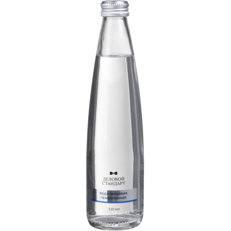 Вода питьевая Деловой Стандарт газированная стекло 0,33л