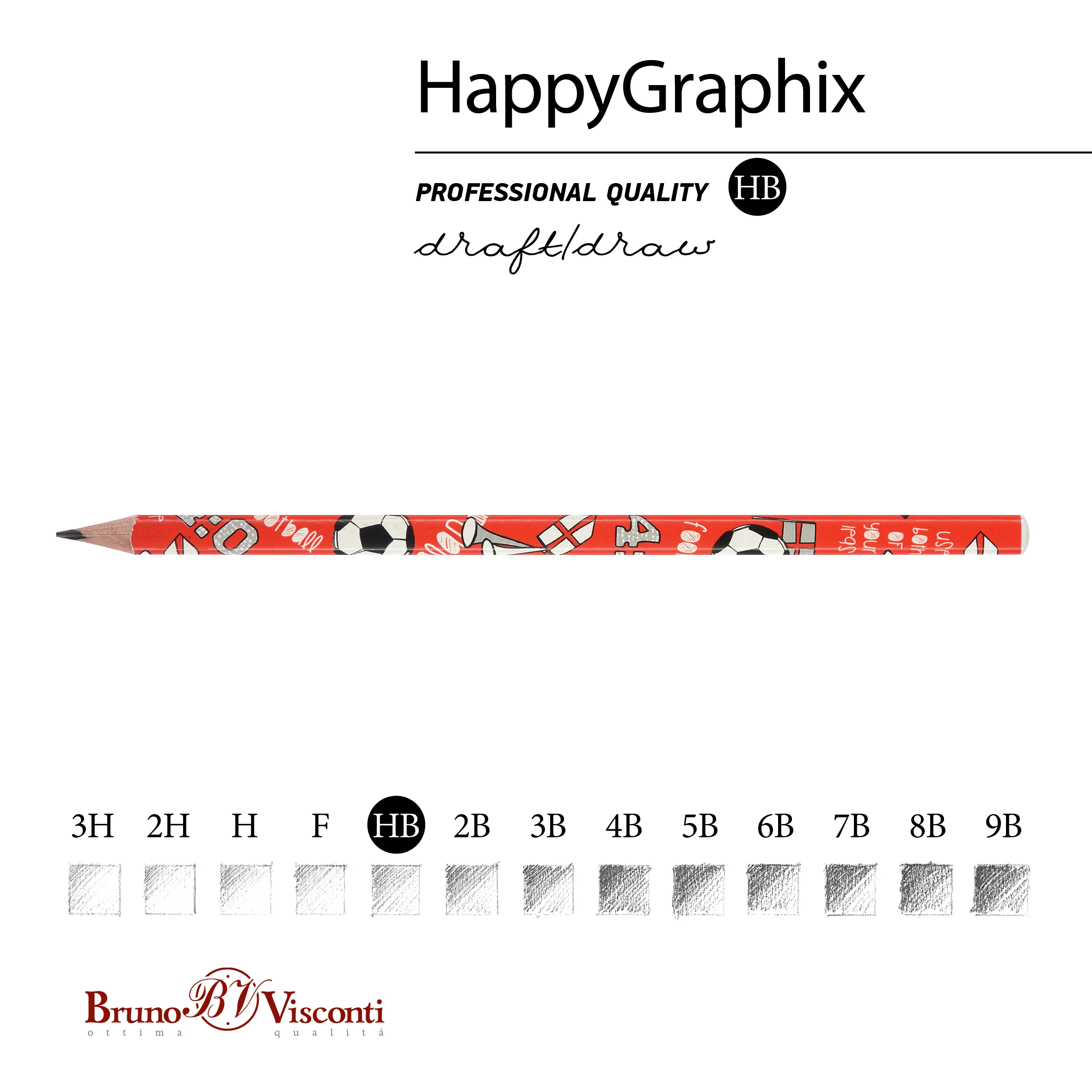 КАРАНДАШ ЧЕРНОГРАФИТОВЫЙ "HappyGraphix. Футбол.Чемпионы. Англия" НВ