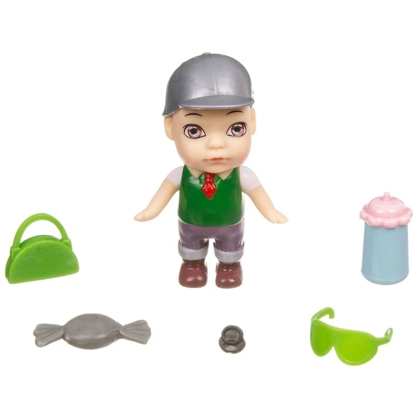 Набор игровой Bondibon куколка OLY в кепке/в шляпе и аксессуарами в банке.