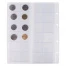 Листы-вкладыши нумизматика на 202 монеты (диаметр до 38 мм), НАБОР 5 шт.,
