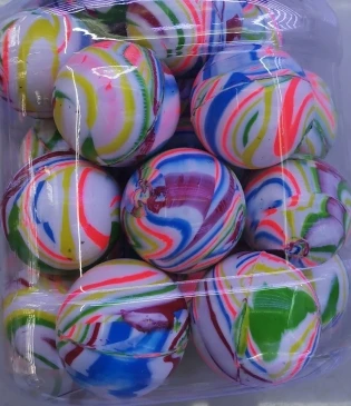 Мяч-прыгун 4,5 см "Цветной бум №2" (26 шт. в пакете) (Арт.525-21) без