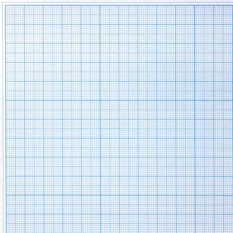 Бумага масштабно-координатная (миллиметровая) ПЛОТНАЯ папка А3 голубая 20 листов