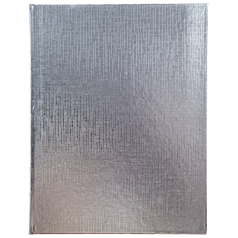 Тетрадь на кольцах А5, 120л., Hatber "Metallic", бумвинил, серебро
