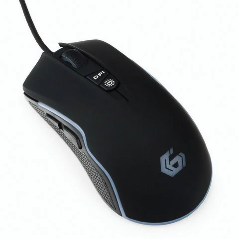 Мышь проводная игровая GEMBIRD MG-700, USB, 6 кнопок + 1 колесо-кнопка,
