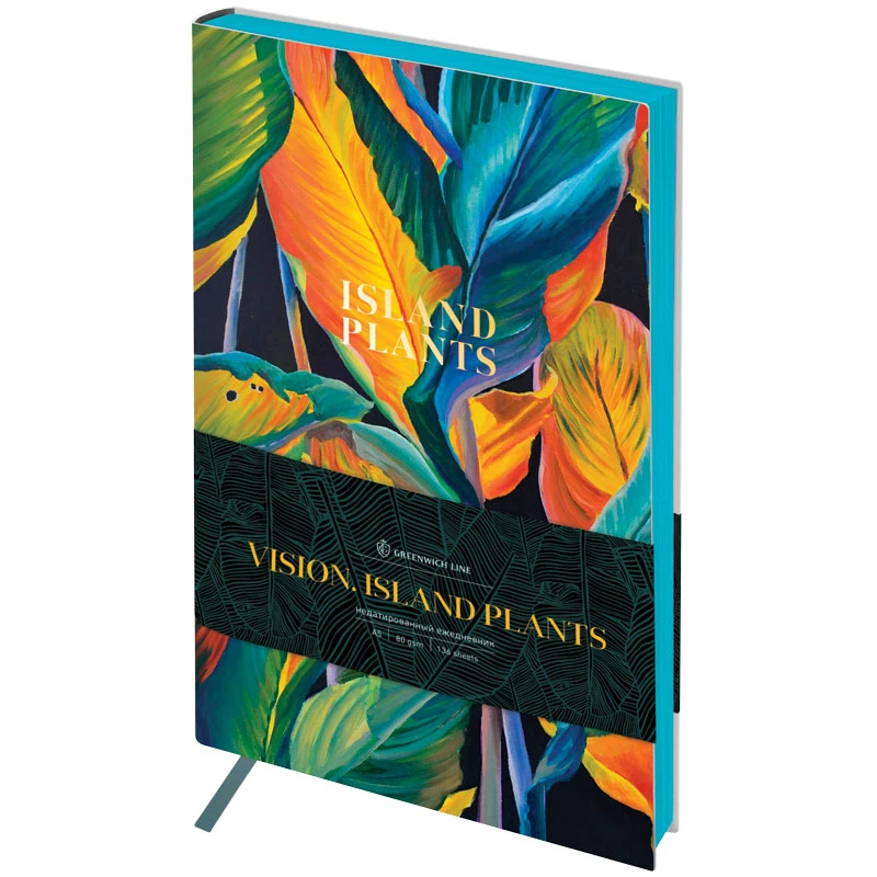 Ежедневник недатир. А5, 136л., кожзам, Greenwich Line "Vision. Island