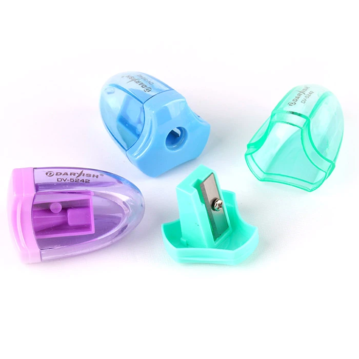 Точилка пластиковая "Darvish" ассорти с контейнером Точилка пластиковая "Darvish" ассорти с контейнером