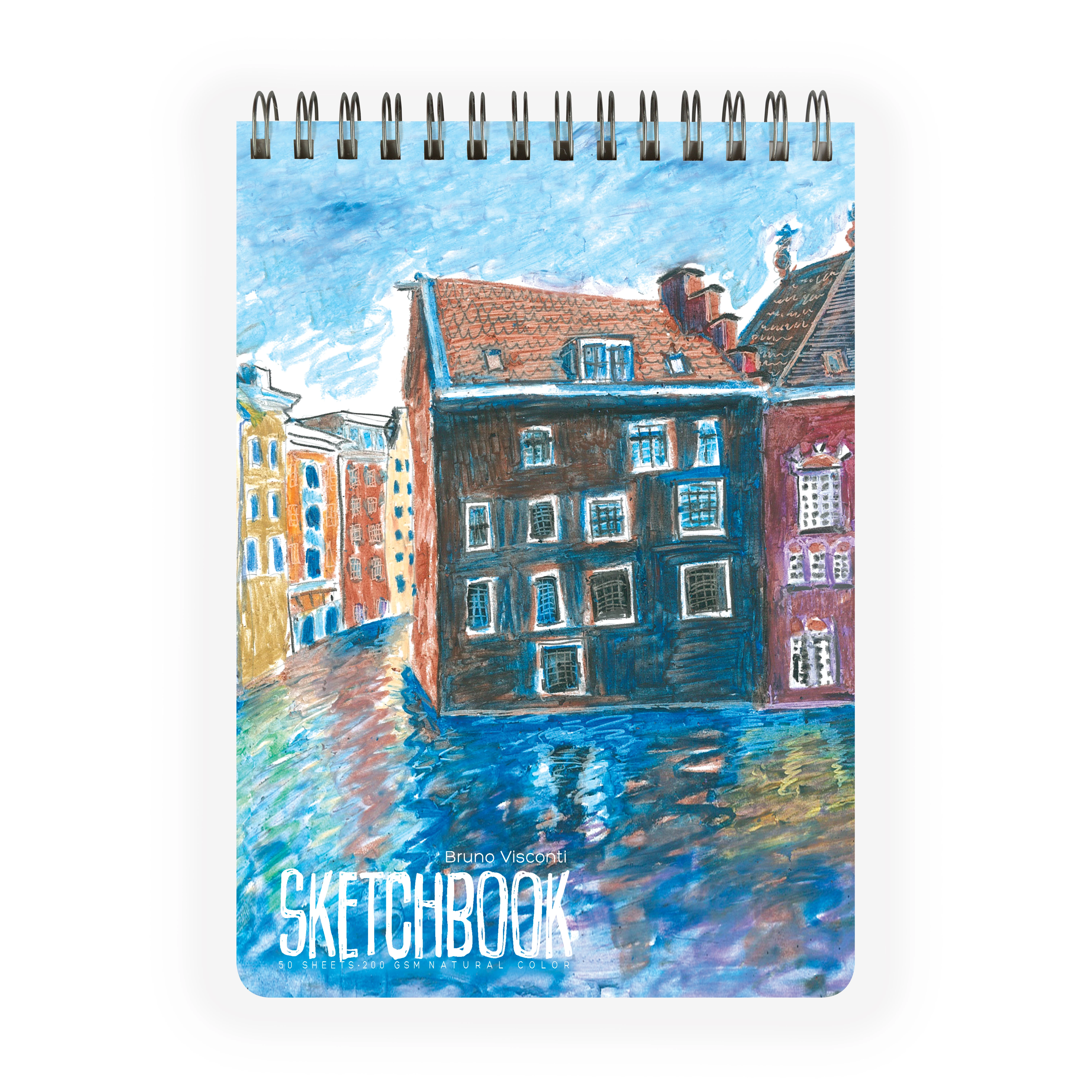 SKETCHBOOK BV, 185х250 мм, 50 Л. 200 гр. НА ГРЕБНЕ (4 ВИДА)