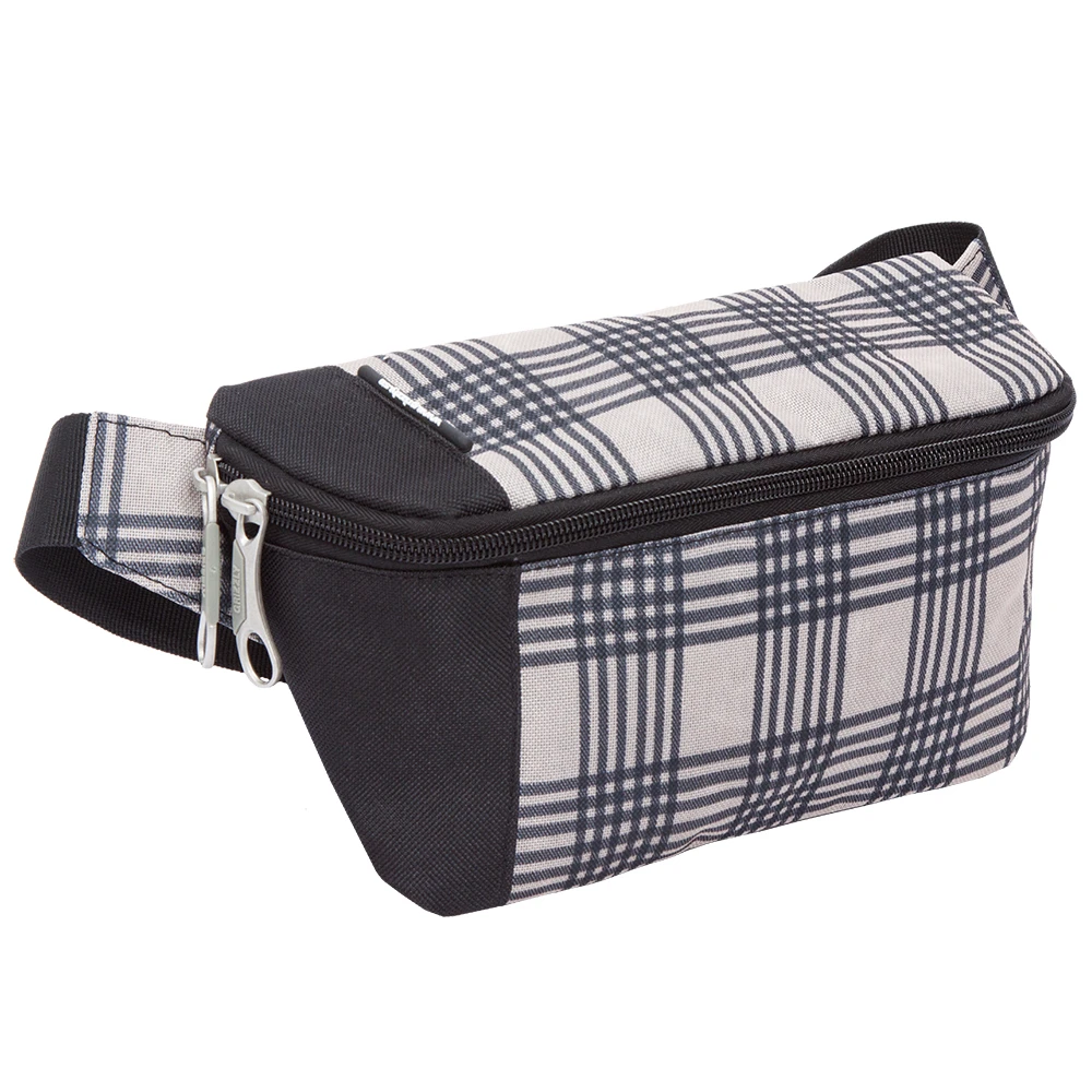 Сумка поясная детская GRIZZLY, клетка черная на бежевом, MM-925-3 Сумка поясная детская GRIZZLY, клетка черная на бежевом, MM-925-3