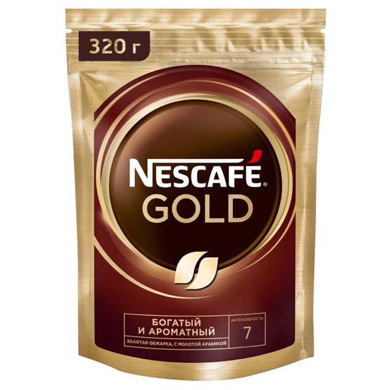 Кофе растворимый Nescafe "Gold", сублимированный, с молотым, тонкий