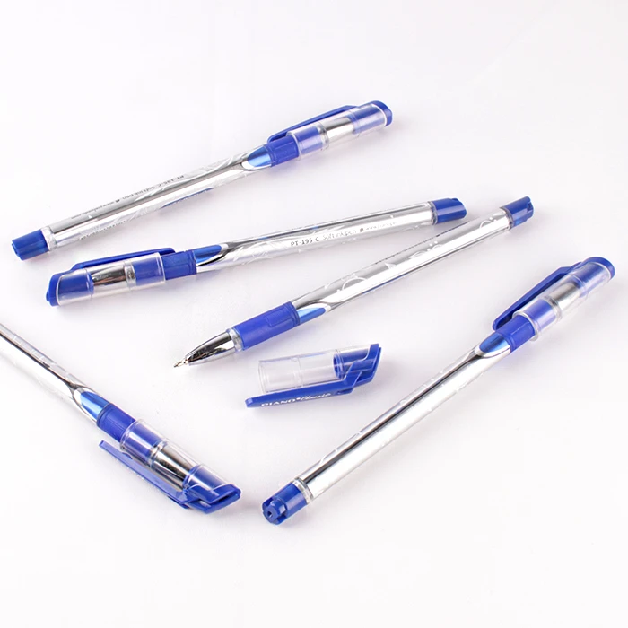 Ручка шариковая синяя на масляной основе "Piano" корпус с резиновым