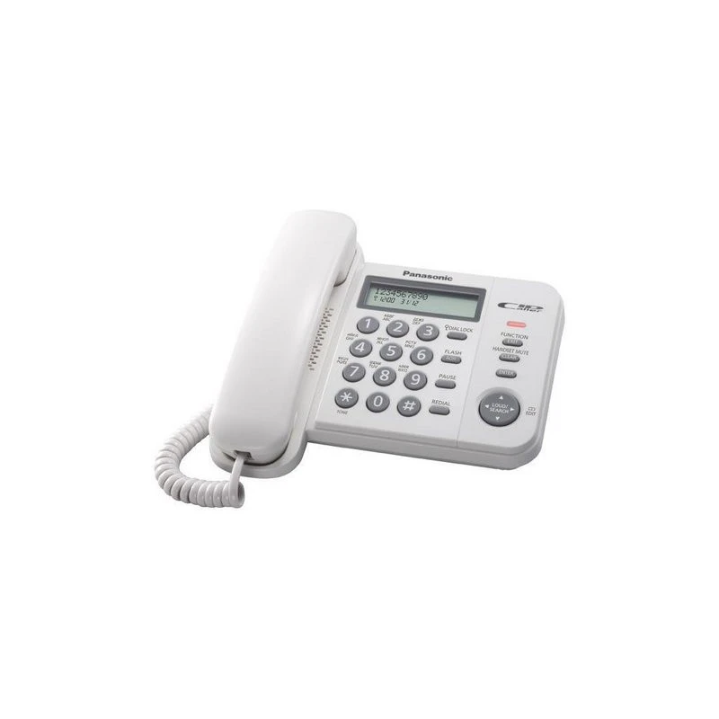 Телефон проводной Panasonic KX-TS2358RUW белый