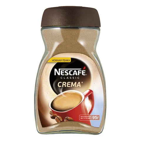 Кофе растворимый NESCAFE (Нескафе) "Classic Crema", с нежной пенкой,