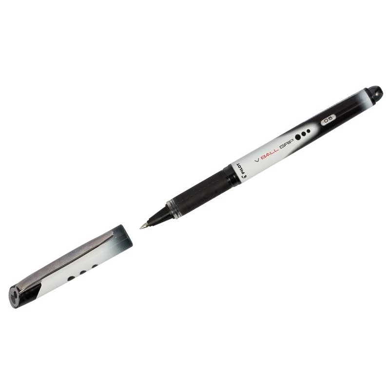Ручка-роллер Pilot "V-Ball" черная, 0,5мм, грип, одноразовая