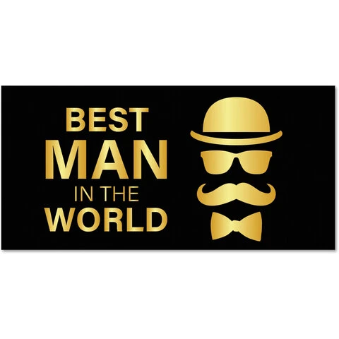 Конверт для денег "BEST MAN IN THE WORLD", Мужской стиль, 166х82 мм,