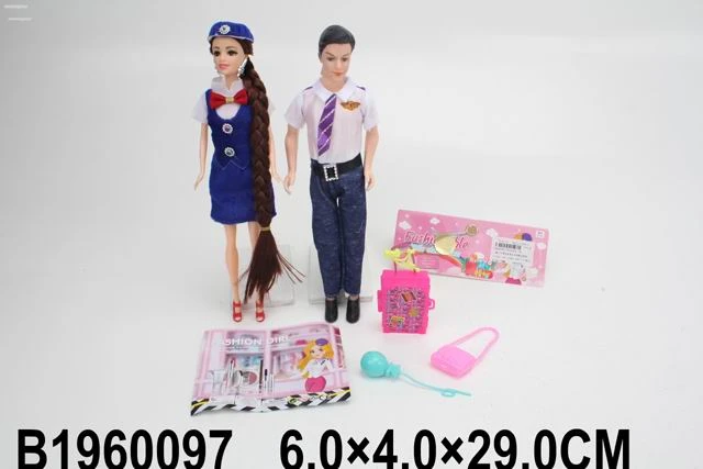 Набор кукол (29,6см) "Экипаж самолета" (2 куклы, аксесс.) в пакете 2
