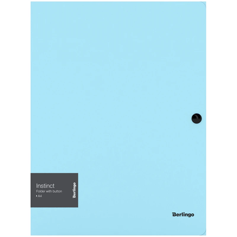 Папка на кнопке Berlingo "Instinct" А4, 600мкм, аквамарин