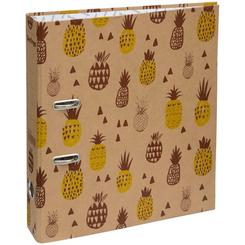 Папка-регистратор Berlingo "Pineapple", 70мм, картон, с рисунком.
