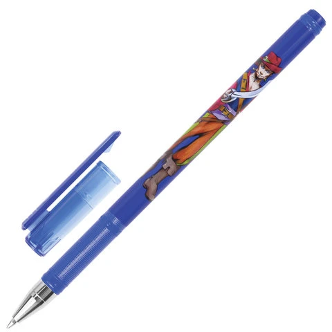 Ручка шариковая BRAUBERG "Корсары", СИНЯЯ, корпус с печатью, узел 0,7