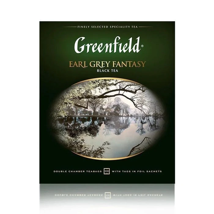 Чай GREENFIELD EARL GREY FANTASY черный бергамот пакет. 200 г. 100 шт.