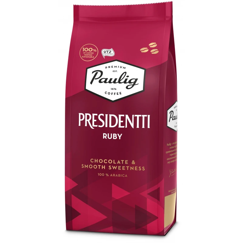 Кофе Paulig Presidentti Ruby в зернах, 250г.
