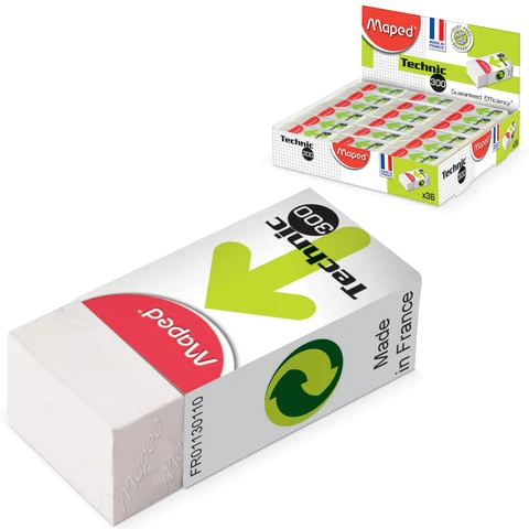 Резинка стирательная MAPED (Франция) "Technic Mini", 39х18х12,3 мм, Резинка стирательная MAPED (Франция) "Technic Mini", 39х18х12,3 мм,