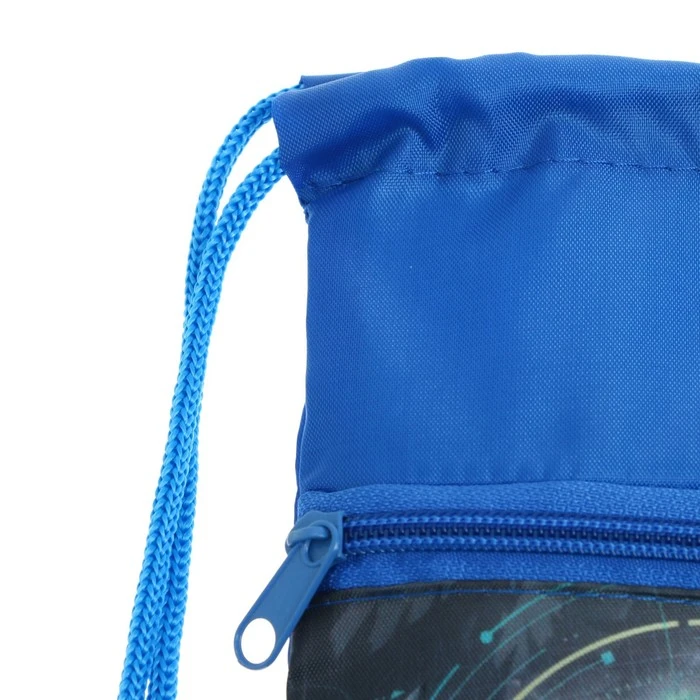 Мешок для обуви с карманом 420 х 340 мм, со светоотражающей полосой,