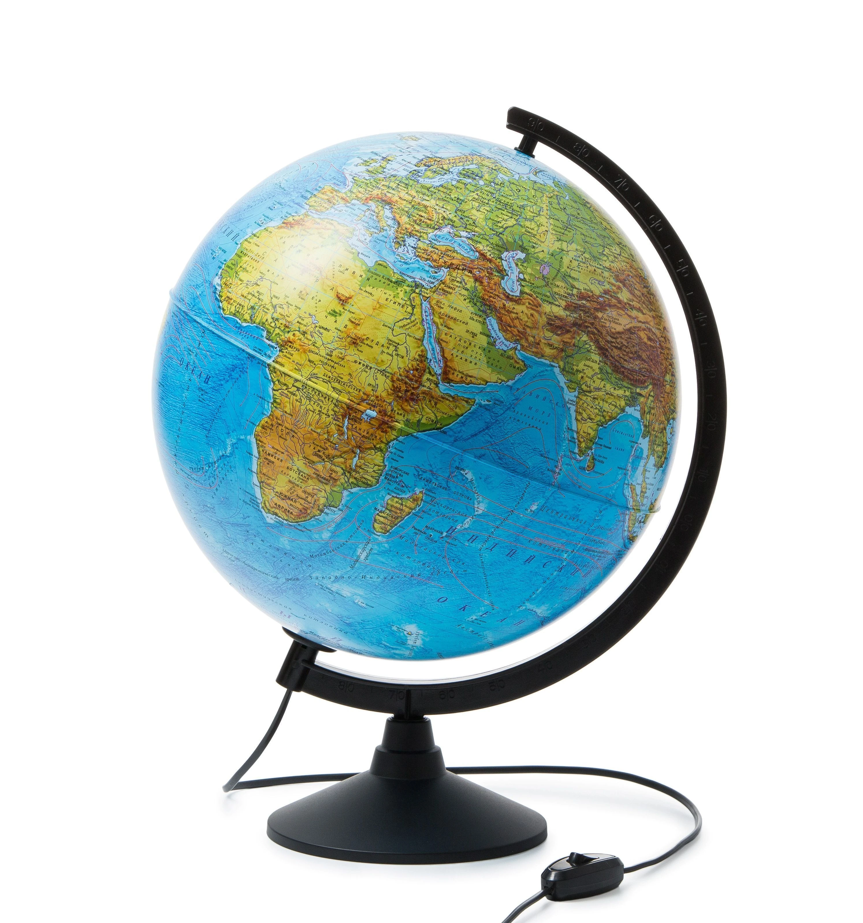 Глобус Земли физико-политический Классик 32 см, с подсветкой