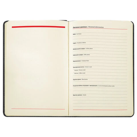 Еженедельник недатированный А5 145х215 мм BRAUBERG "Status", под кожу,