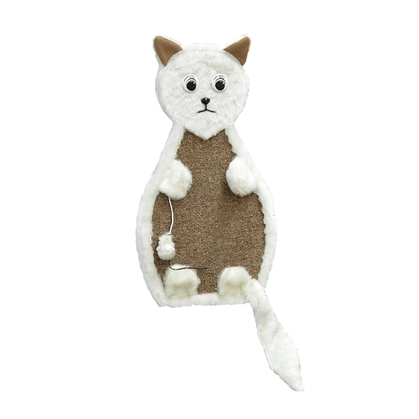 Когтеточка плоская "Котик", ковролин Зооник 520х290х35мм