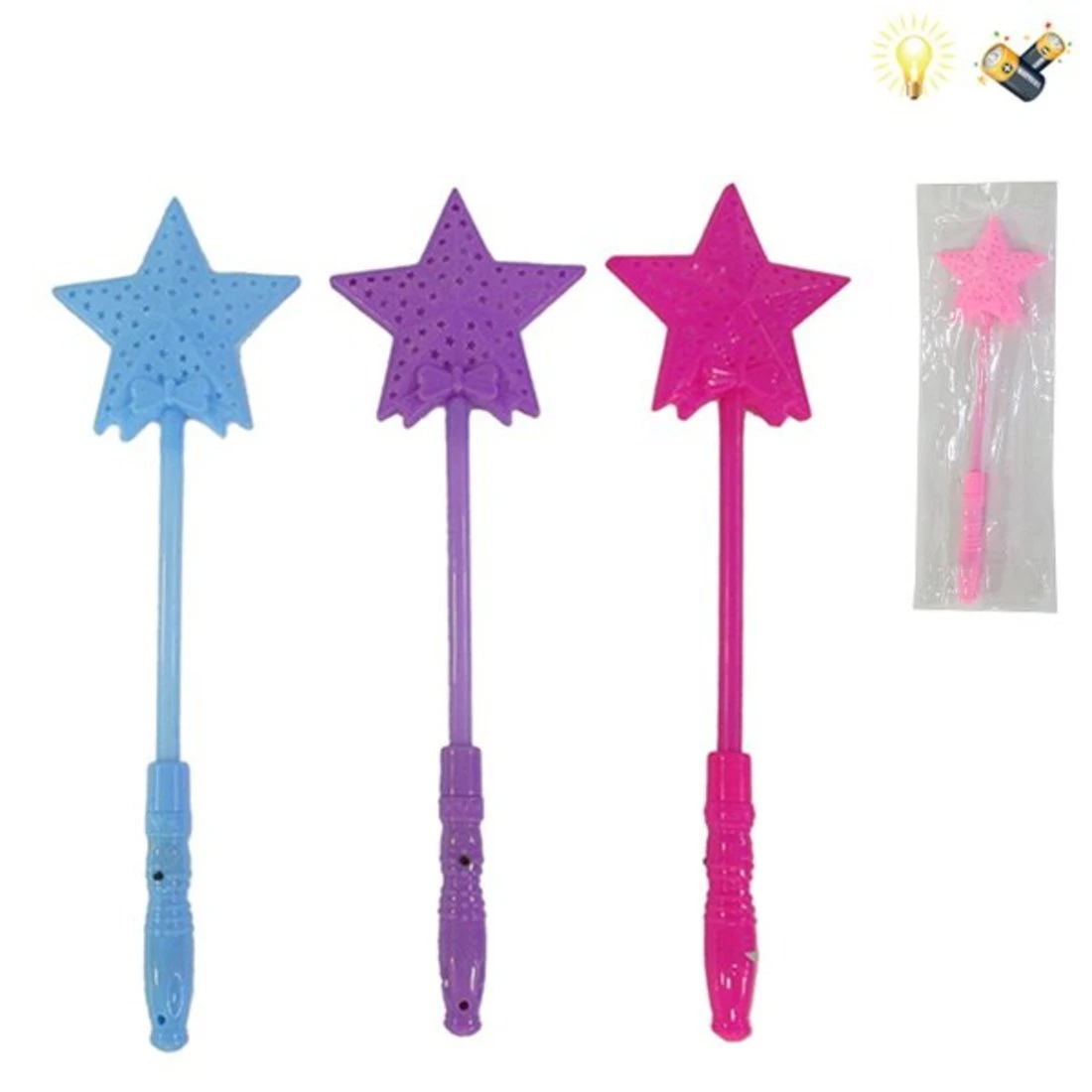 Палочка эл., Звезда, 38 см, свет, в ассортименте Палочка эл., Звезда, 38 см, свет, в ассортименте