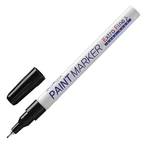 Маркер-краска лаковый MUNHWA "Extra Fine Paint Marker", ЧЕРНЫЙ, 1 мм,