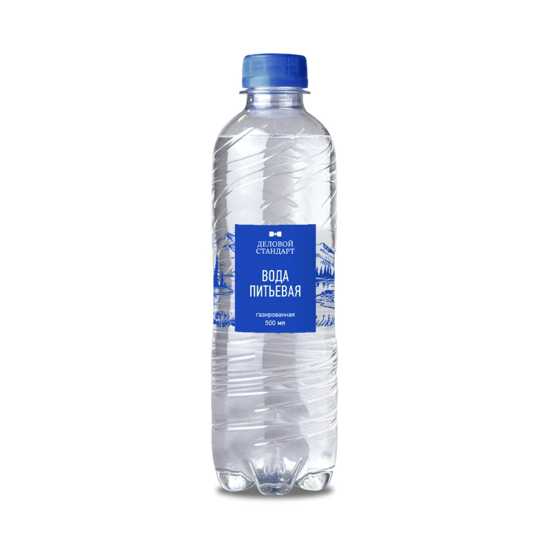 Вода питьевая Деловой Стандарт газ 0,5л 12шт/уп