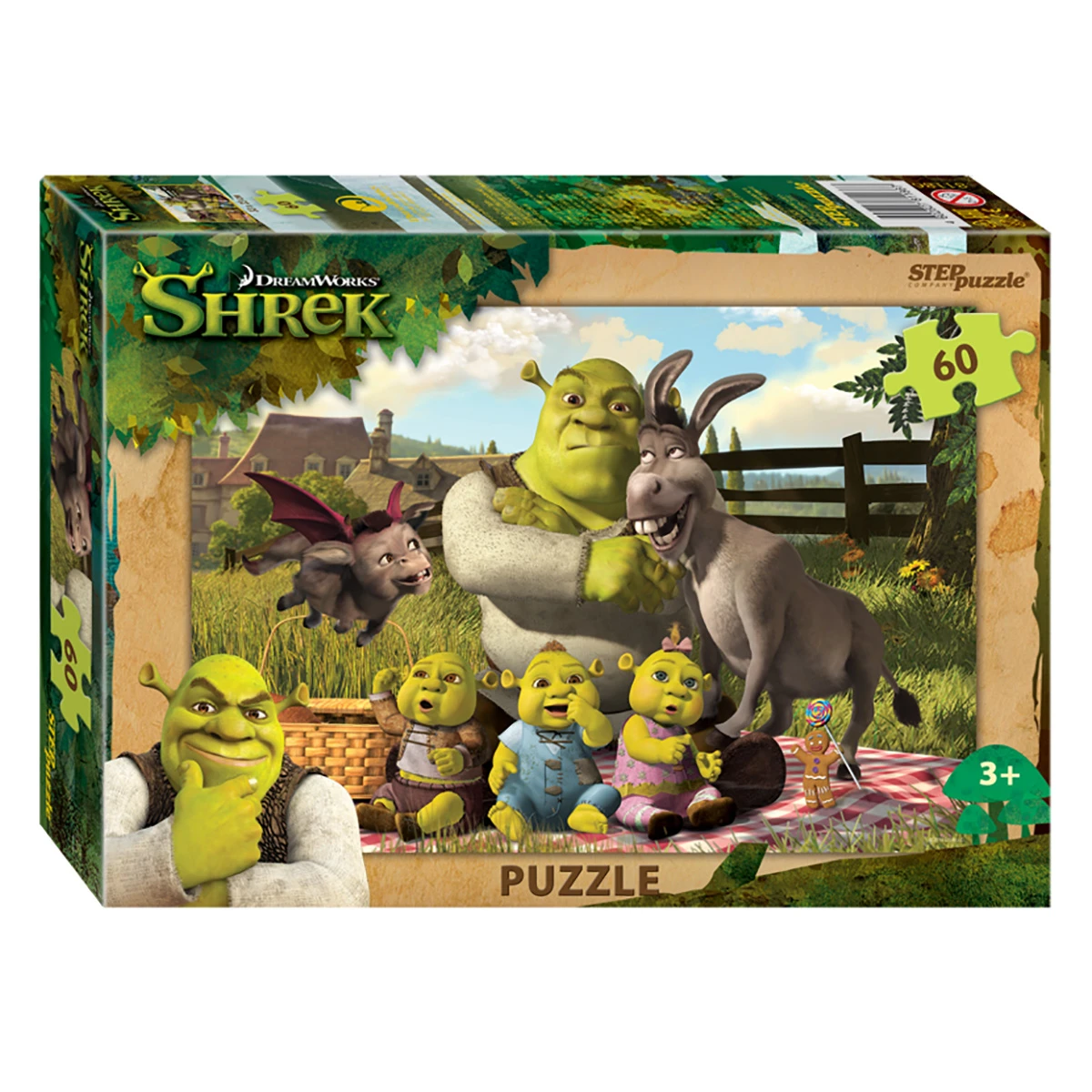 Арт.81186 Мозаика "puzzle" 60 "Shrek" (DreamWorks, Мульти)