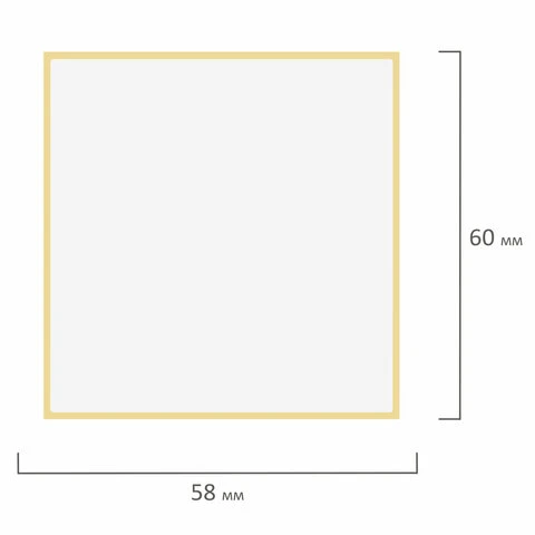 Этикетка ТермоЭко (58х60 мм), 3000 этикеток в ролике, светостойкость до 2
