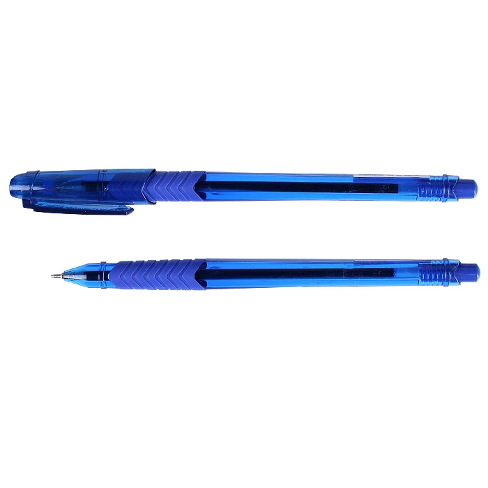 Ручка шариковая синяя на масляной основе "Piano" корпус прозрачный