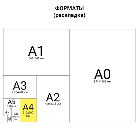 Бумага цветная BRAUBERG, А4, 80г/м, 100 л, медиум, желтая, для офисной техники,