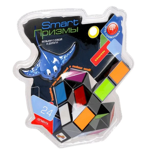Игра-головоломка Smart Призмы, 24 сегмента, Bondibon, PVС 20х21х7,5 см, пёстрый
