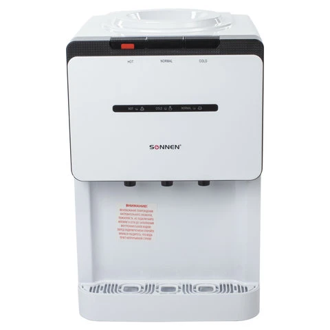 Кулер для воды SONNEN TSE-02, настольный, НАГРЕВ/ОХЛАЖДЕНИЕ ЭЛЕКТРОННОЕ, 3